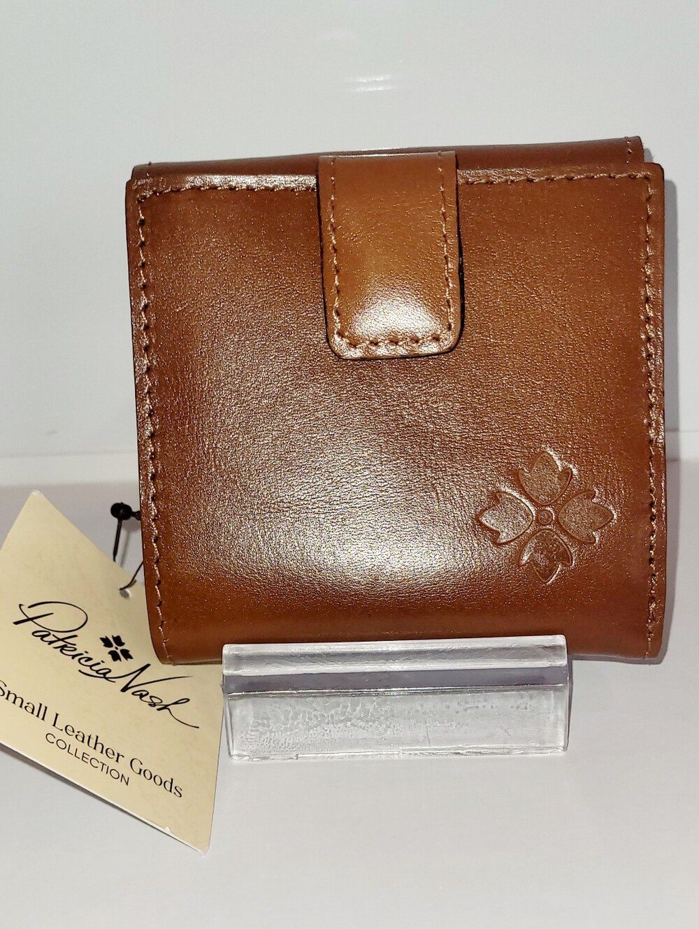 Patricia Nash Heritage Astra RFID Chestnut Brown Trifold Wallet